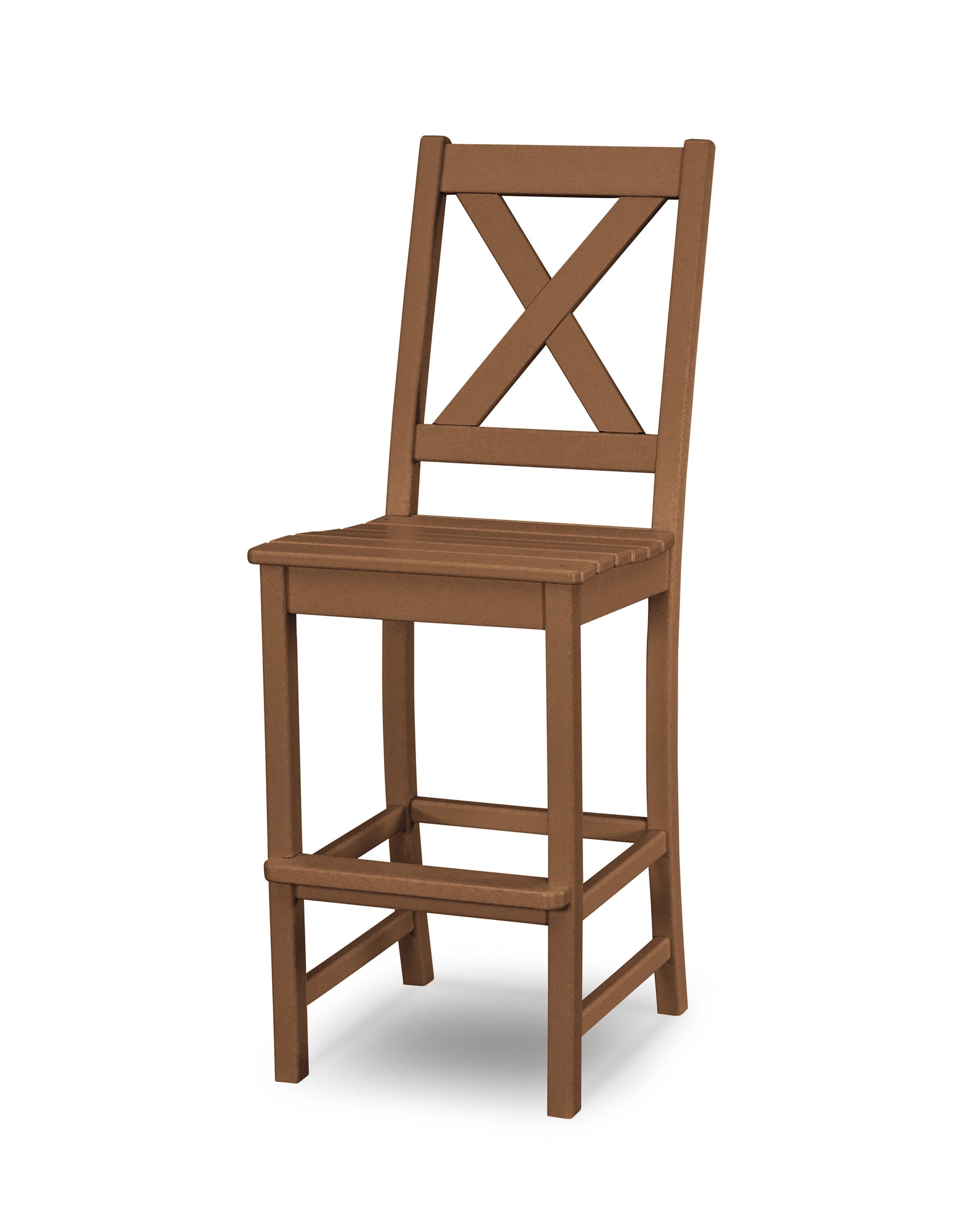 POLYWOOD Braxton Bar Side Chair — Teak