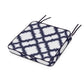 POLYWOOD Chinoiserie Arm Chair Seat Cushion — Trellis Navy