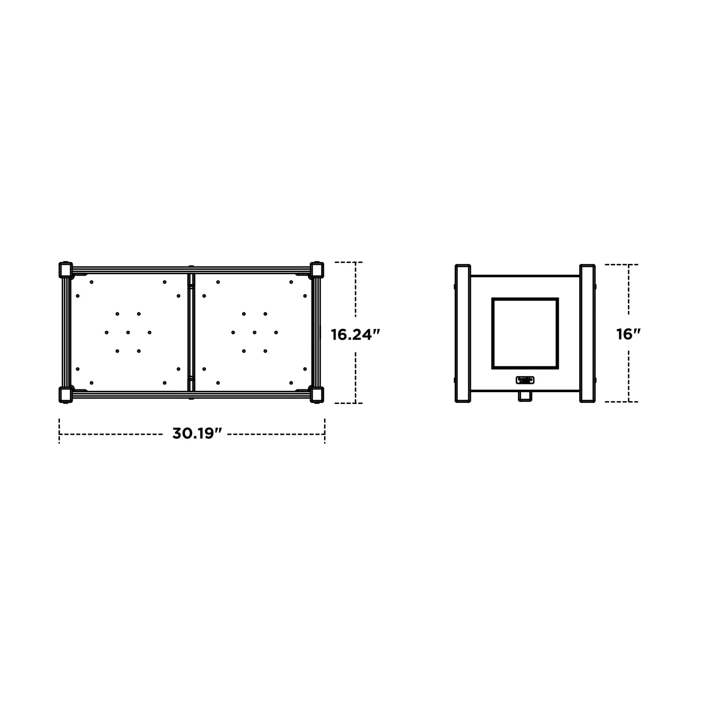 POLYWOOD Country Living Rectangle Double Planter Box