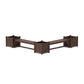 POLYWOOD 60" Country Living L- Shaped Planter Bench Corner Set - Large — Mahogany