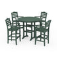 POLYWOOD Savannah 5-Piece Round Bar Set — Green