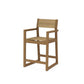 POLYWOOD EDGE Sling Counter Arm Chair — Natural / Burlap Sling
