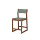 POLYWOOD EDGE Sling Counter Side Chair — Teak / Dupioni Sea Mist Sling