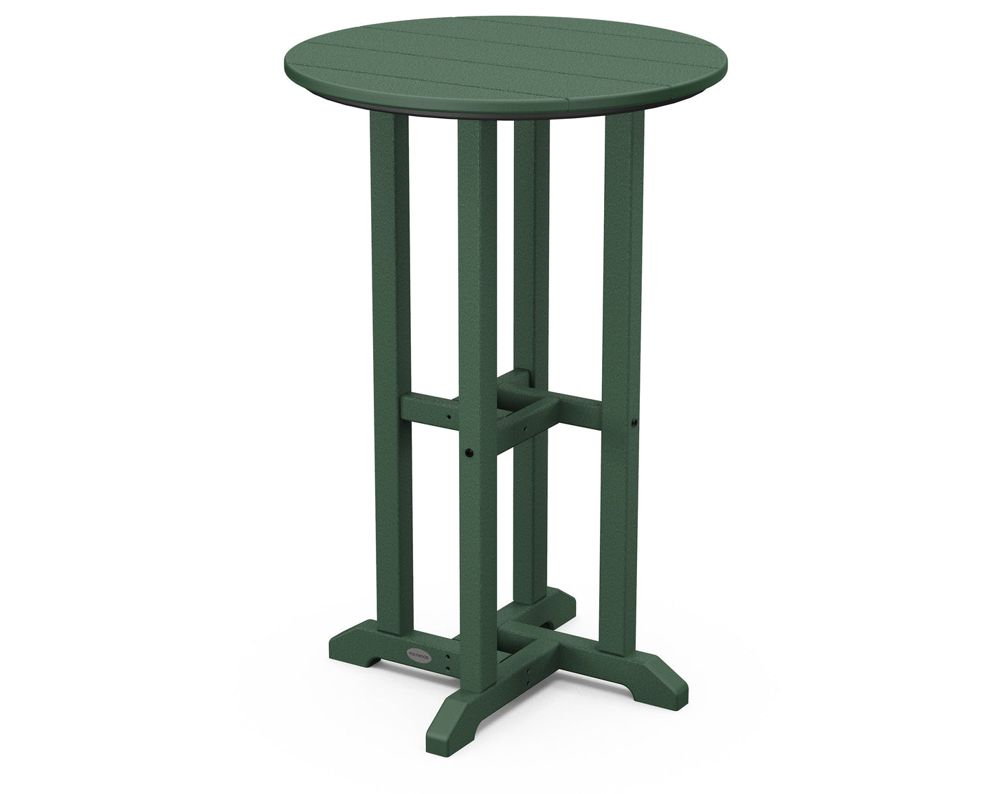 POLYWOOD 24" Round Farmhouse Counter Bistro Table — Green