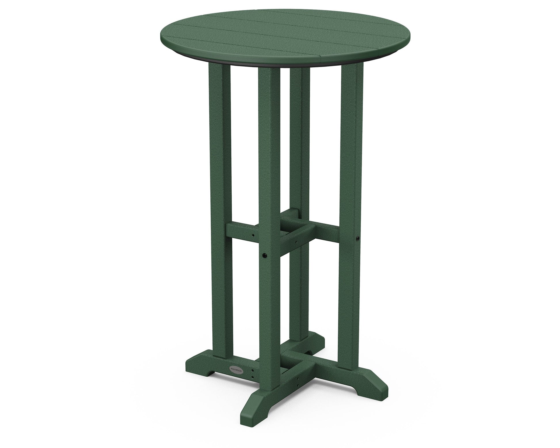 POLYWOOD 24" Round Farmhouse Counter Bistro Table — Green