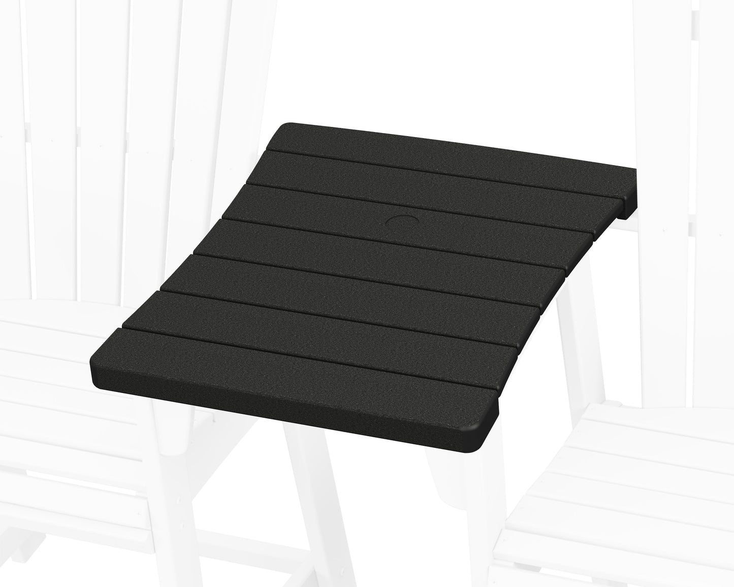 POLYWOOD 600 Series Straight Adirondack Dining Connecting Table — Black