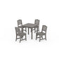 POLYWOOD Savannah Kids 5-Piece Dining Set — Driftwood