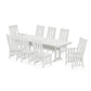 POLYWOOD Acadia 9-Piece Farmhouse Dining Set with Trestle Legs — Vintage White