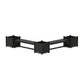 POLYWOOD 60" Country Living L- Shaped Planter Bench Corner Set - Large — Black