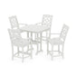 POLYWOOD Chinoiserie 5-Piece Counter Set — Vintage White