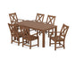 POLYWOOD Braxton Arm Chair 7-Piece Parsons Dining Set — Teak