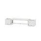 POLYWOOD 48" Nautical Straight Planter Bench Set — White