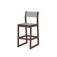 POLYWOOD EDGE Sling Bar Side Chair — Mahogany / Metallic Sling