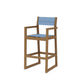 POLYWOOD EDGE Sling Bar Arm Chair — Natural / Poolside Sling