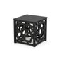 POLYWOOD Chinoiserie Umbrella Stand Accent Table — Black