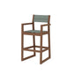 POLYWOOD EDGE Sling Bar Arm Chair — Teak / Dupioni Sea Mist Sling