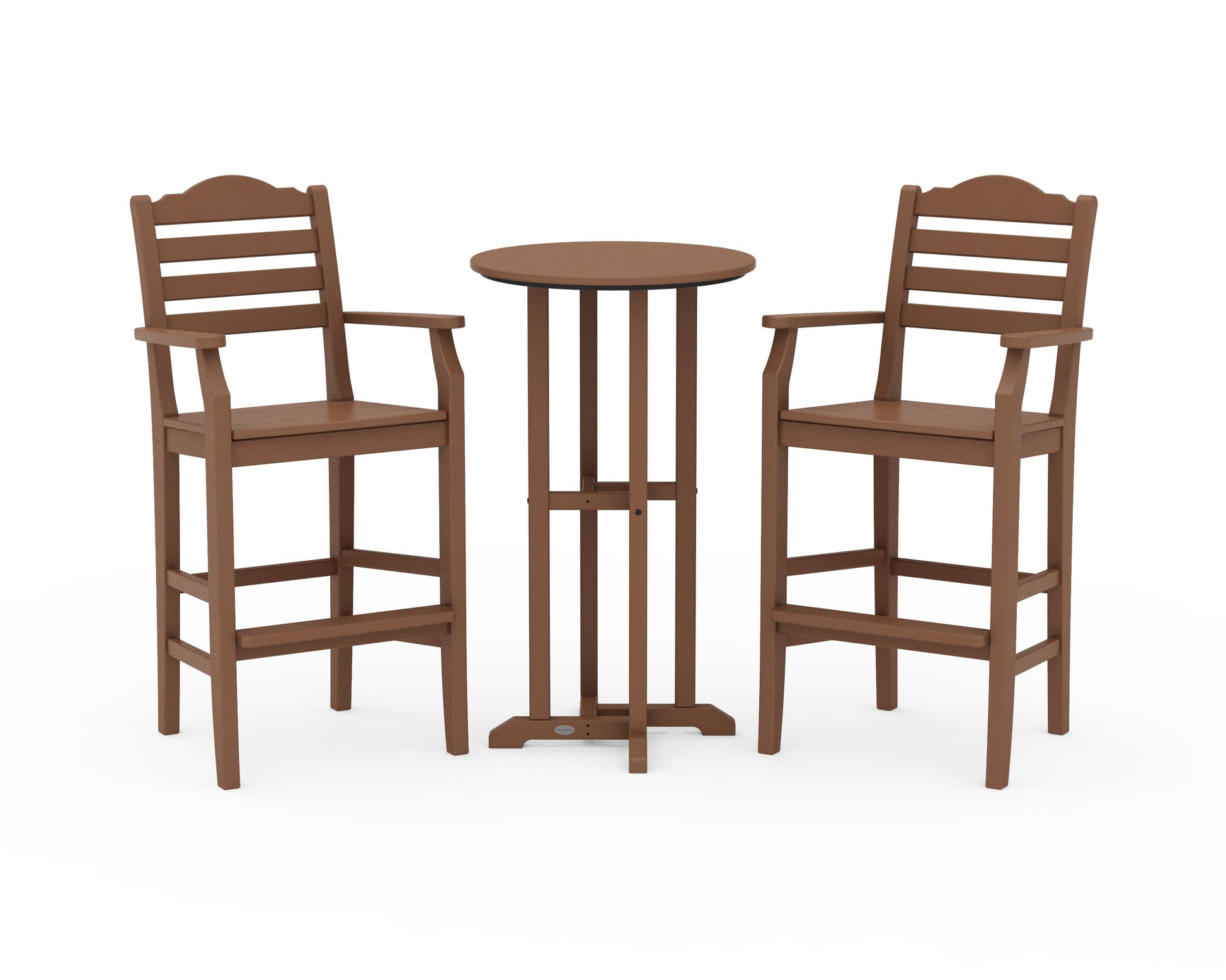 POLYWOOD Savannah 3-Piece Farmhouse Bar Set — Teak