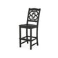 POLYWOOD Chinoiserie Bar Side Chair — Black