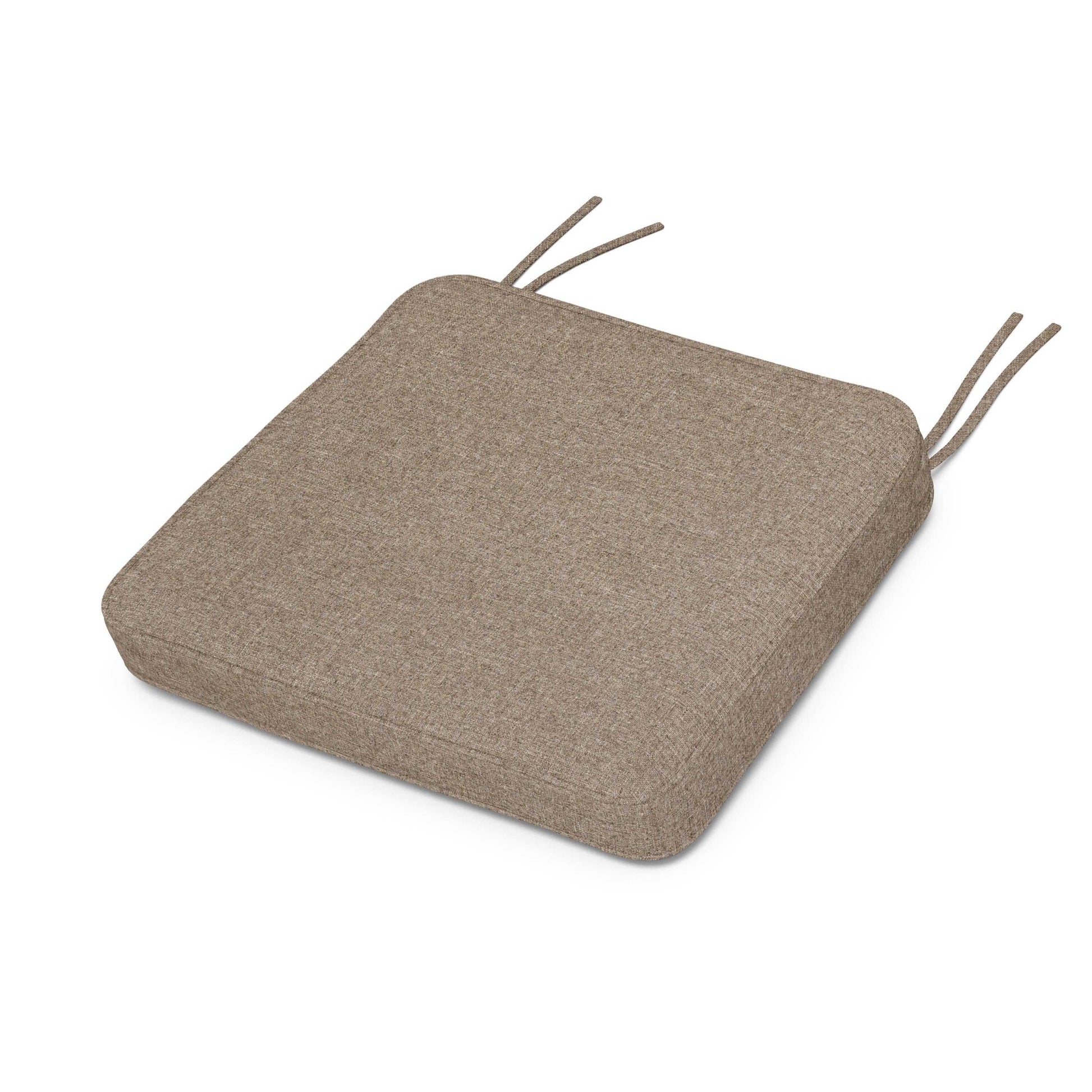 POLYWOOD Chinoiserie Arm Chair Seat Cushion — Spiced Burlap