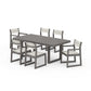 POLYWOOD EDGE Sling 7-Piece Dining Set — Driftwood / Parchment Sling