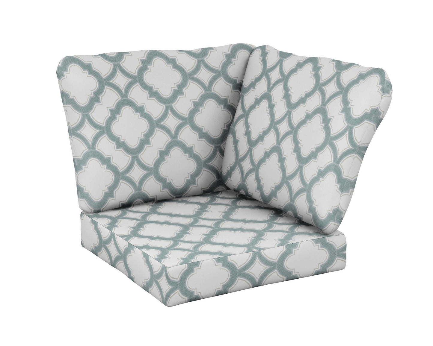 POLYWOOD Baffle Modular Corner Cushion — Trellis Glacier Spa