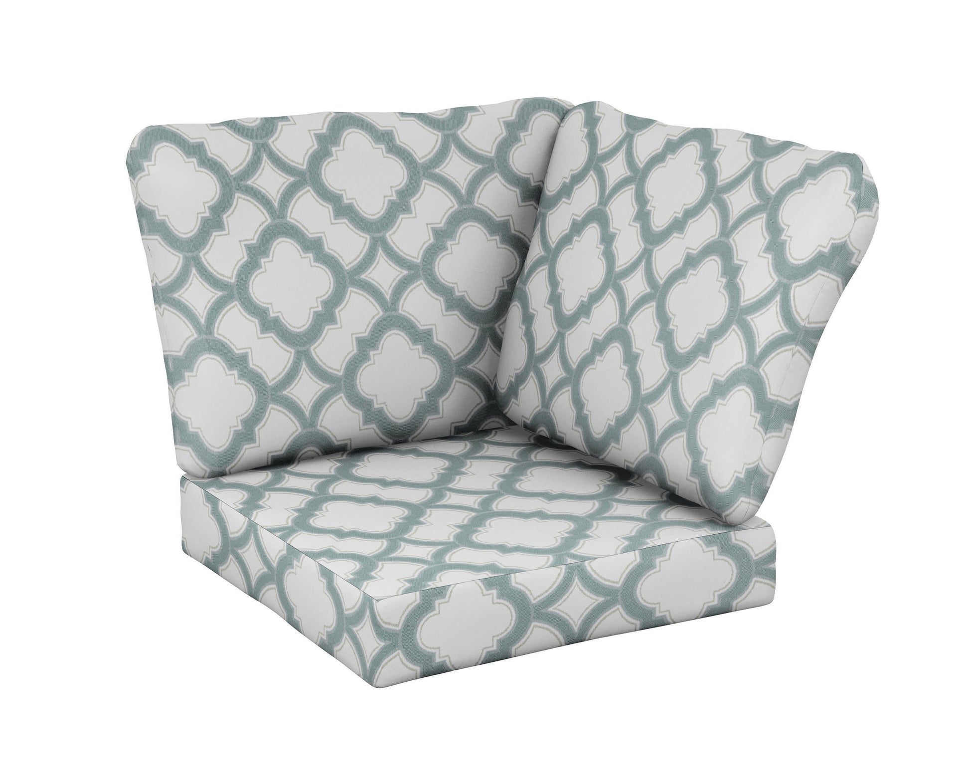 POLYWOOD Baffle Modular Corner Cushion — Trellis Glacier Spa