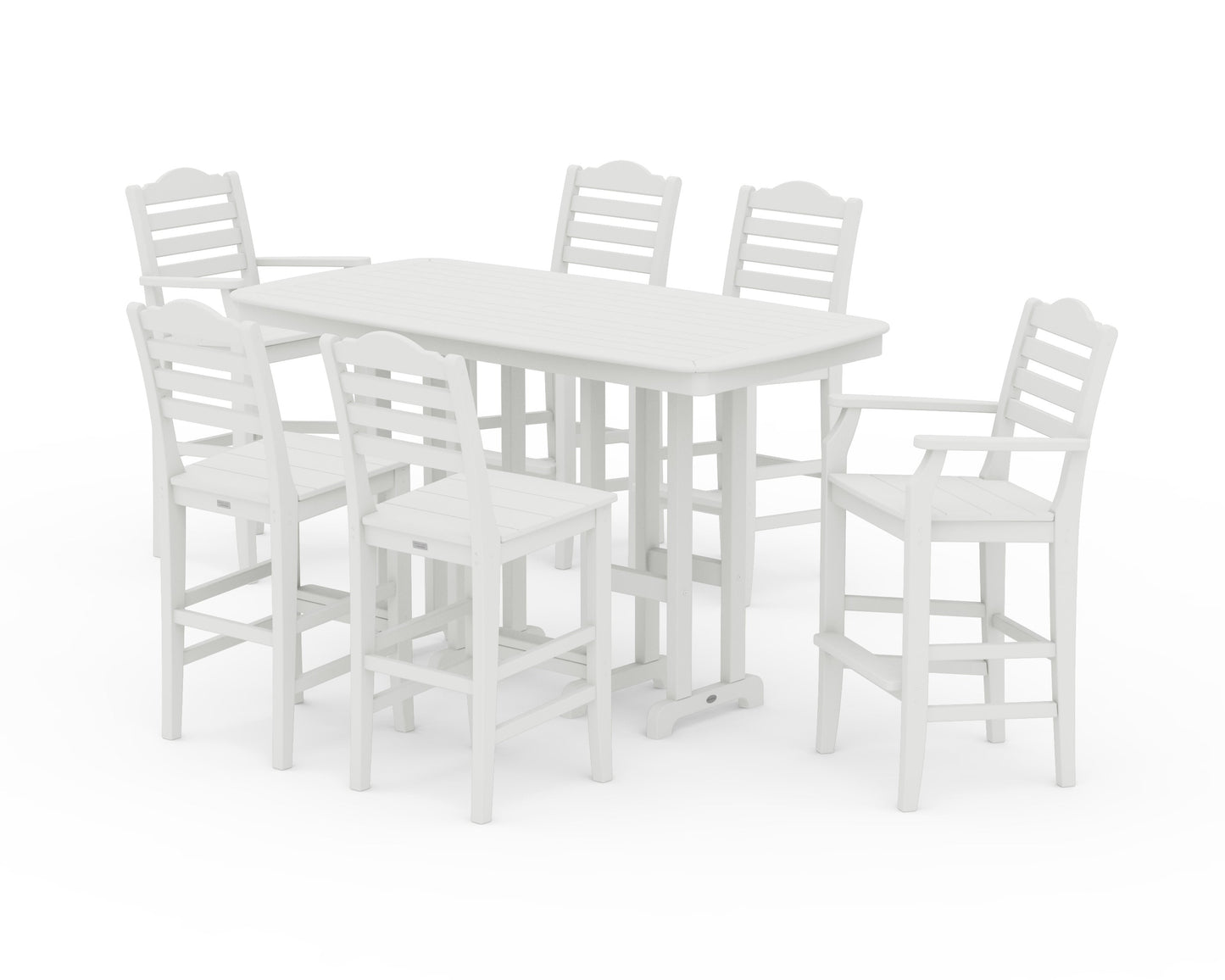 POLYWOOD Savannah 7-Piece Bar Set — Vintage White