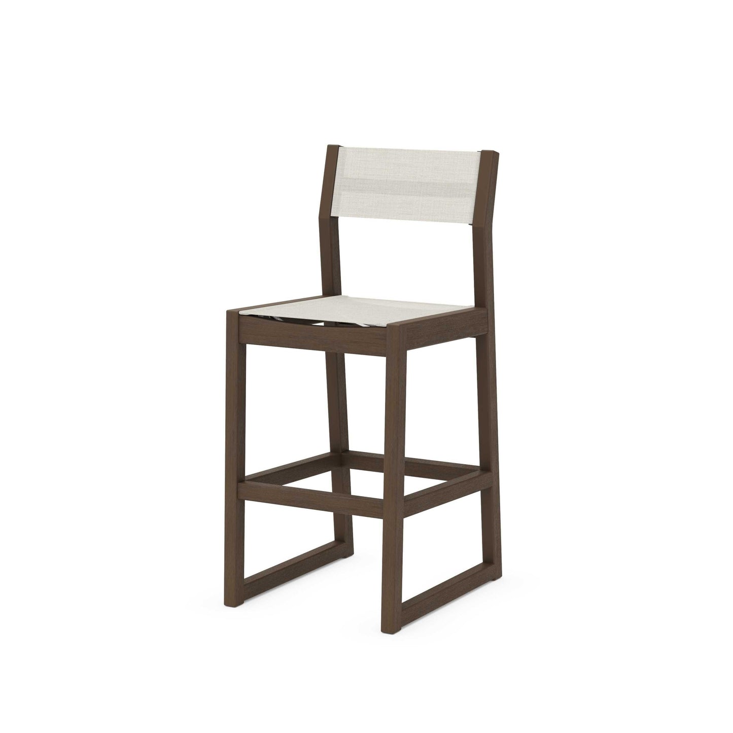 POLYWOOD EDGE Sling Bar Side Chair — Kona / Parchment Sling