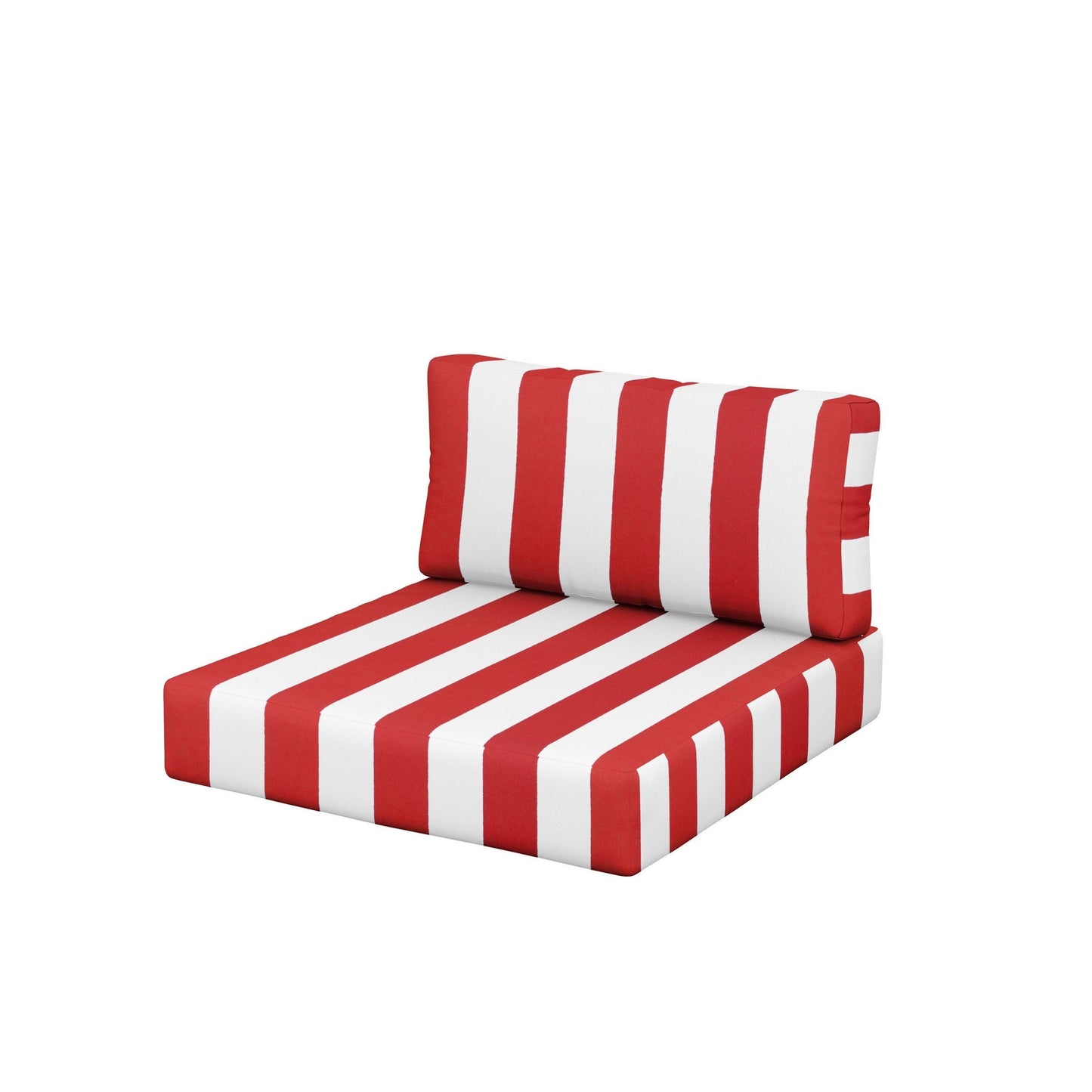 POLYWOOD Acadia Back/Seat Cushion Set — Cabana Stripe Crimson