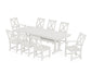 POLYWOOD Braxton 9-Piece Dining Set with Trestle Legs — Vintage White