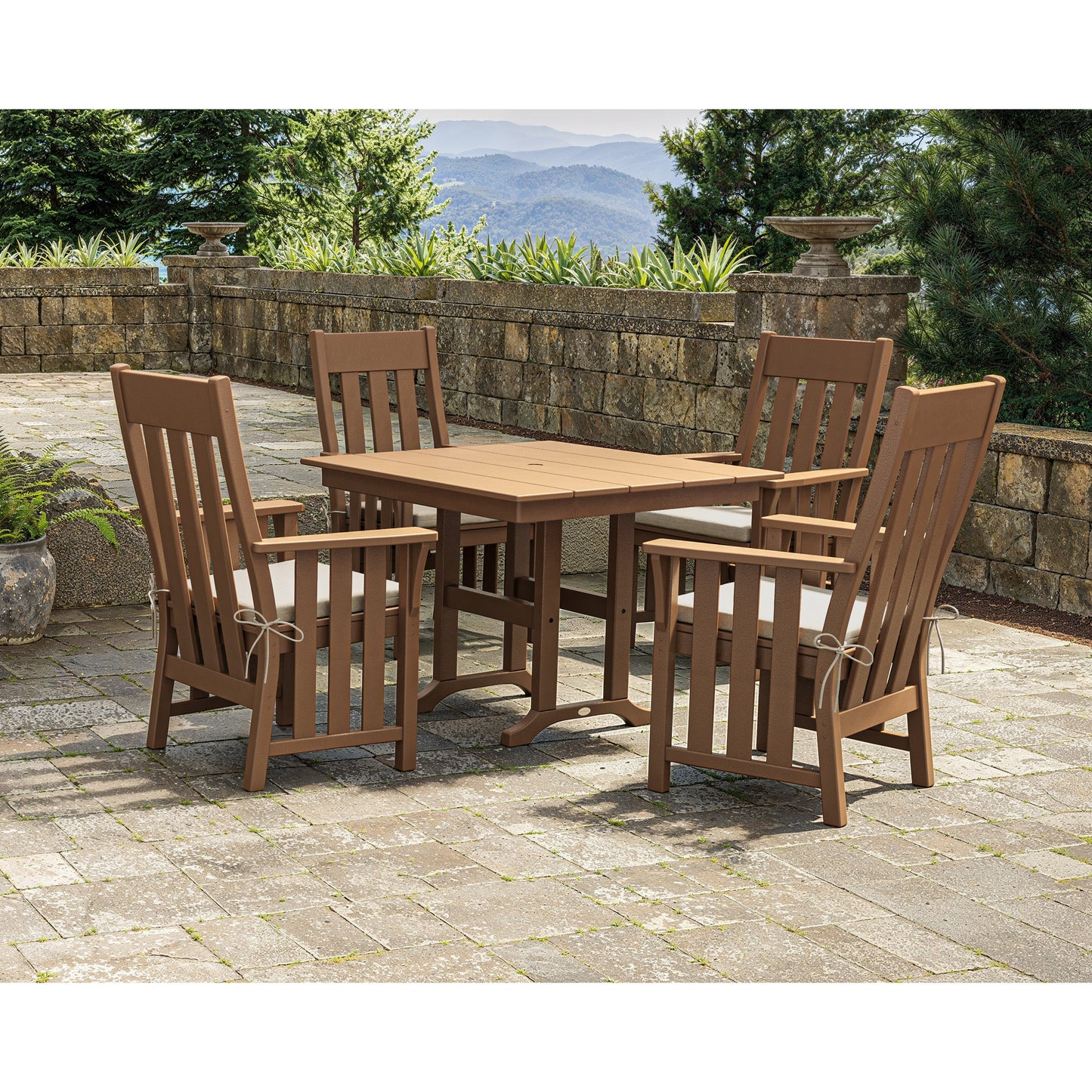 POLYWOOD Acadia 5-Piece Farmhouse Dining Set