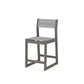 POLYWOOD EDGE Sling Counter Side Chair — Driftwood / Metallic Sling