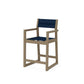 POLYWOOD EDGE Sling Counter Arm Chair — Vintage Sahara / Navy Blue Sling
