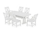POLYWOOD Braxton 7-Piece Dining Set with Trestle Legs — White