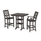 POLYWOOD Chinoiserie 3-Piece Farmhouse Bar Set with Trestle Legs — Vintage Coffee