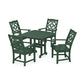 POLYWOOD Chinoiserie 5-Piece Dining Set — Green