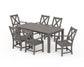 POLYWOOD Braxton Arm Chair 7-Piece Parsons Dining Set — Driftwood