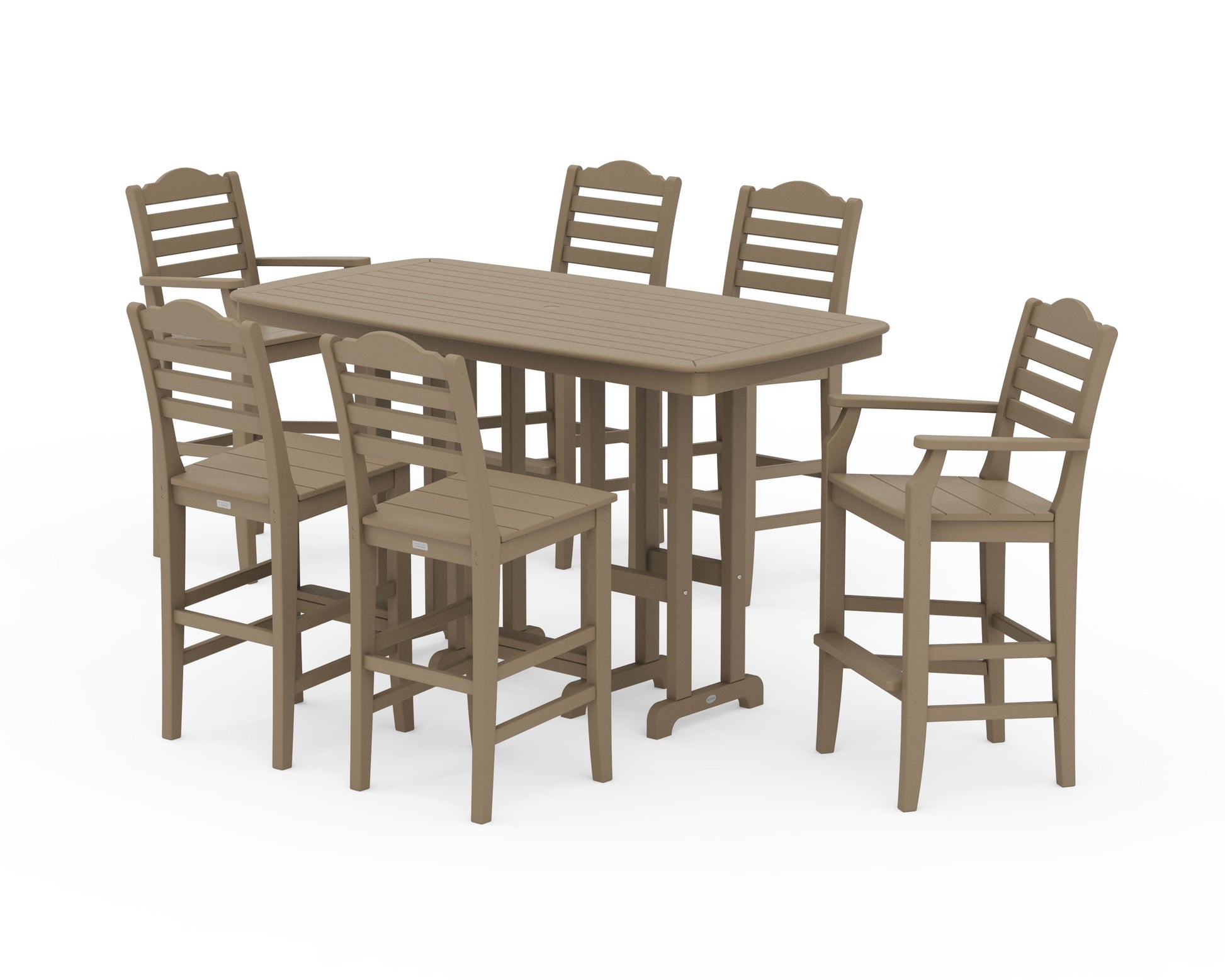 POLYWOOD Savannah 7-Piece Bar Set — Vintage Sahara