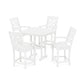 POLYWOOD Chinoiserie 5-Piece Counter Set — White