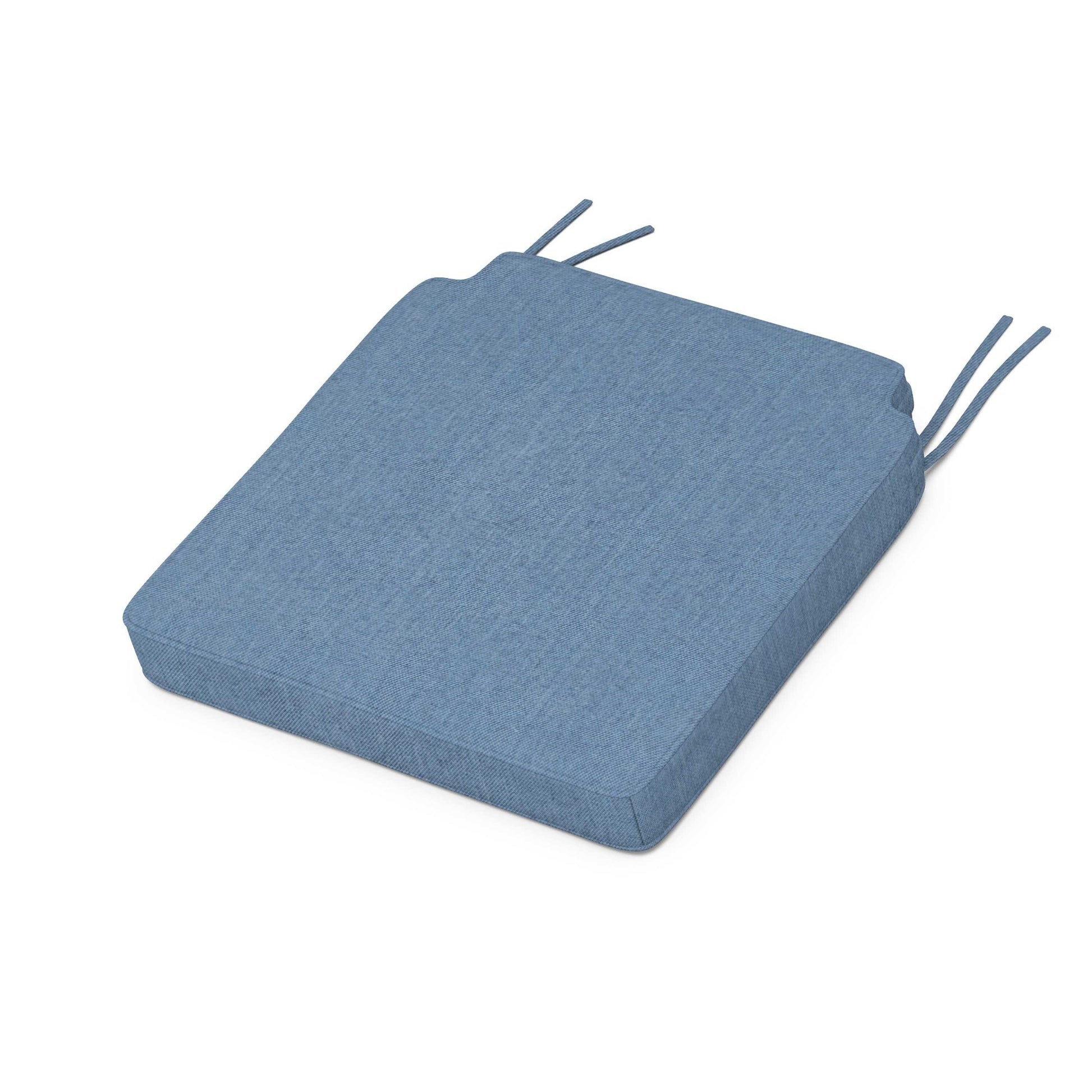 POLYWOOD Acadia Dining Side Seat Cushion — Sky Blue