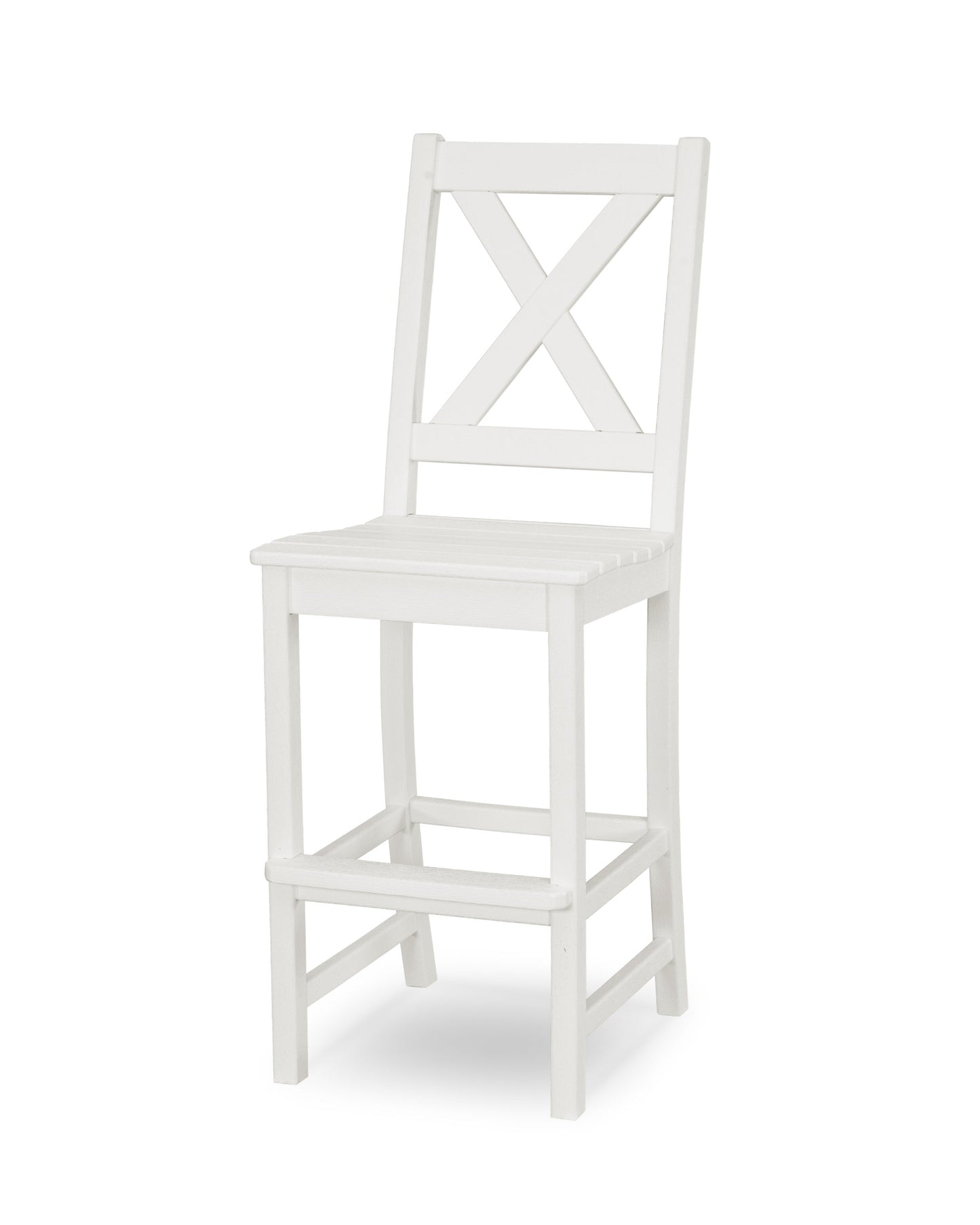 POLYWOOD Braxton Bar Side Chair — Vintage White