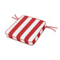 POLYWOOD Acadia Dining Arm Seat Cushion — Cabana Stripe Crimson