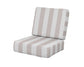 POLYWOOD Ateeva Harbour Seat and Back Cushion — Cabana Stripe Dune Burlap