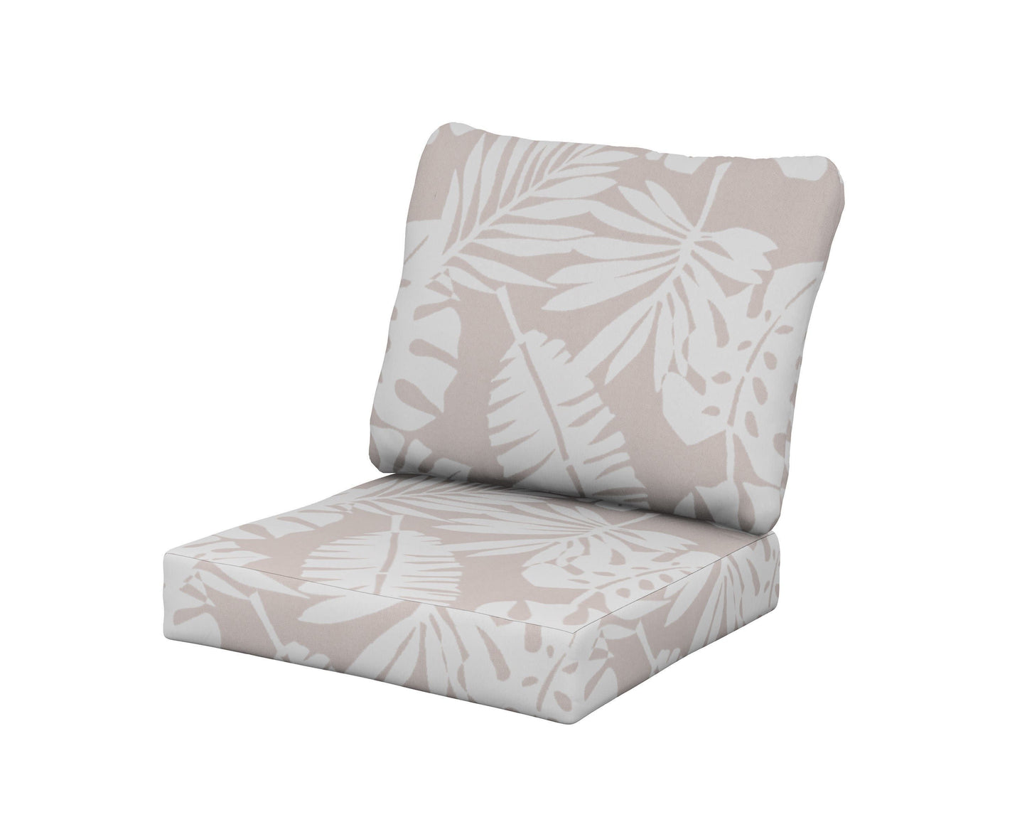 POLYWOOD Baffle Seat/Back Cushion — Leaf Dune Burlap