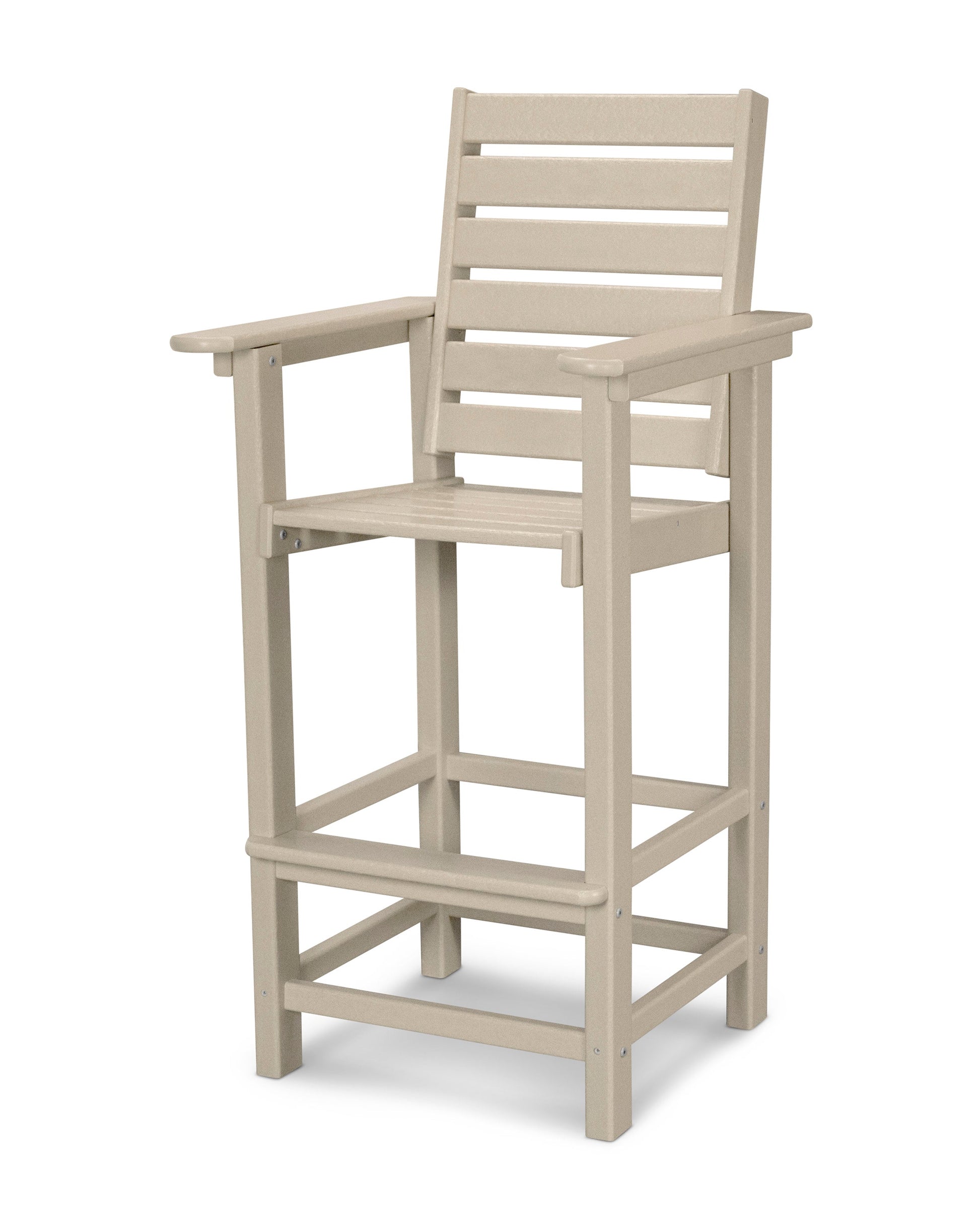POLYWOOD Captain Bar Chair — Sand
