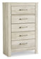 Bellaby  Panel Headboard With Mirrored Dresser, Chest And 2 Nightstands
