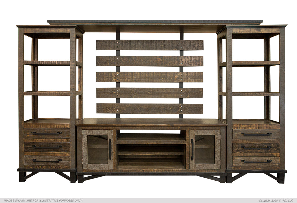 2 Door TV Stand for Wall Unit