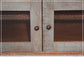 3 Drawer, 2 Iron Mesh Doors 62" TV Stand