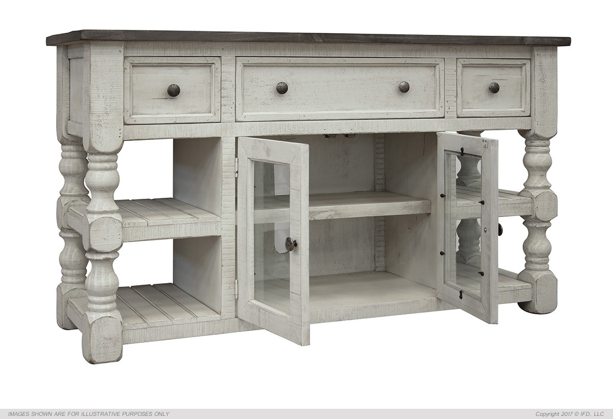 3 Drawer, 2 Glass Door 60" TV Stand