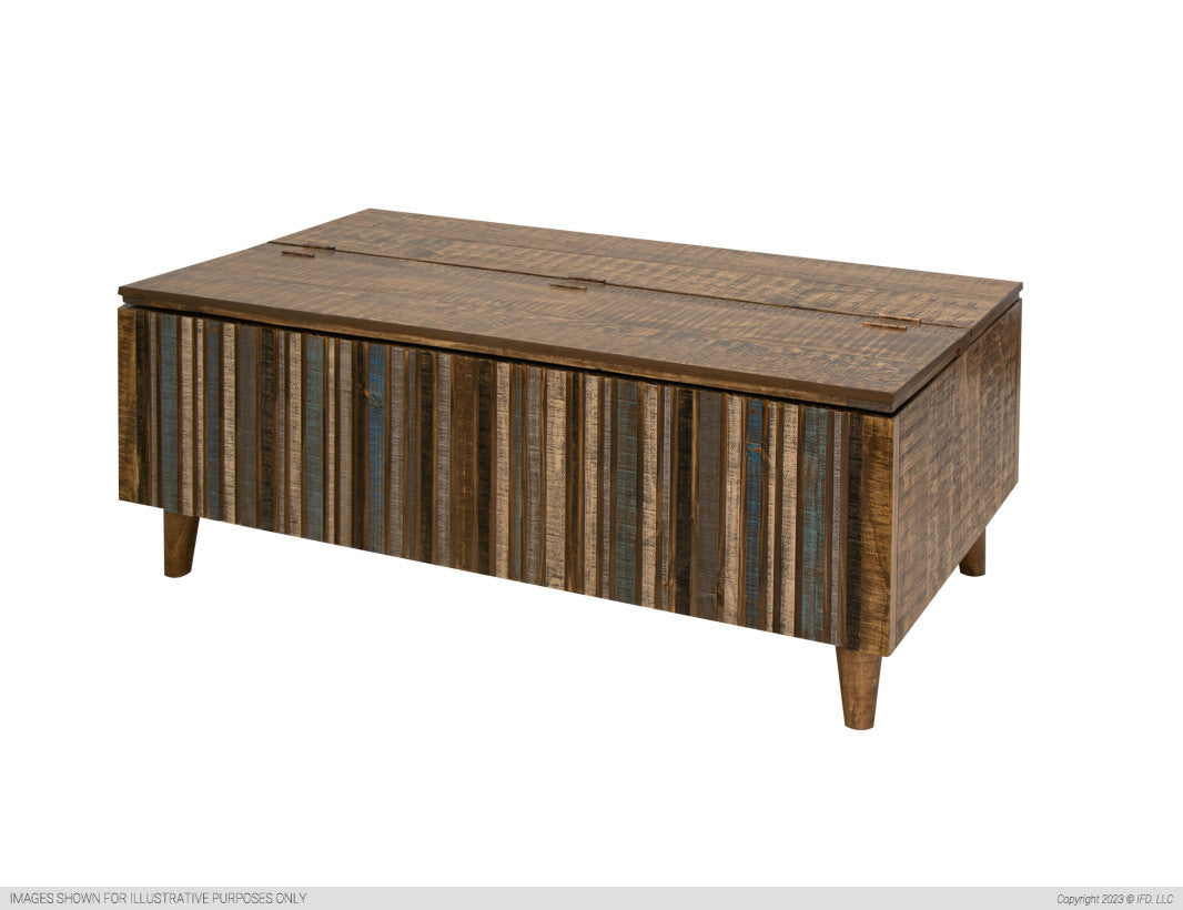 1 Drawer, End Table Blue, w/1 multicolor drawer